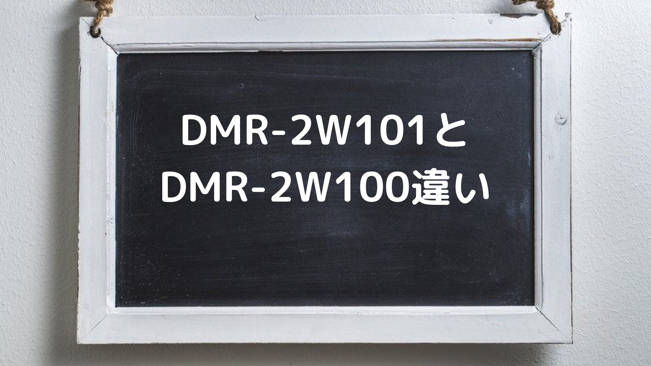 ディーガDMR-2W101とDMR-2W100違いを比較！オススメはどっち？ | 家電 